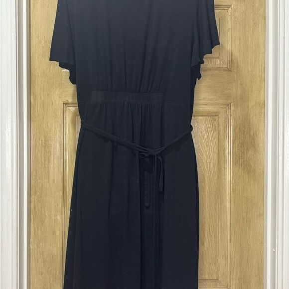 Lane Bryant Black Dress Bead Front Tie at Waist 18/20 - Picture 4 of 5